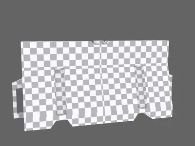 Barrier White Low-poly 3D model