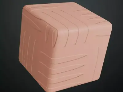 Salmon Anti-Slip Grooved Floor Texture PBR Seamless Texture