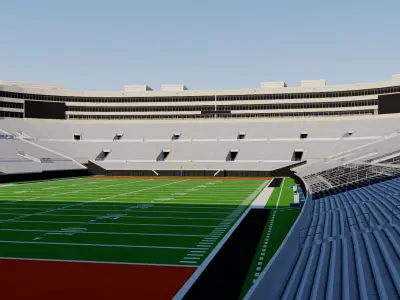 Boone Pickens Stadium - Oklahoma University Stadium USA 3D model