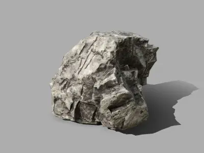 Rock Set Low-poly 3D model 15