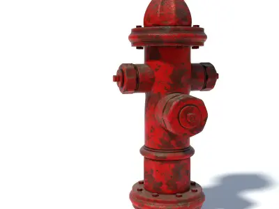 Weathered Fire Hydrant 3D model