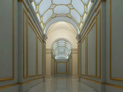 Grand Hallway 4 3D model