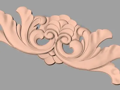 Door flower relief model STL format for CNC carving E487 3D model