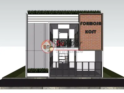 House 10x18m code 628 - Sketchup 3D model 3D model 3D model
