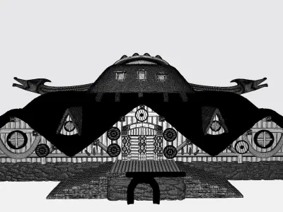 Viking merchants house 3D print model