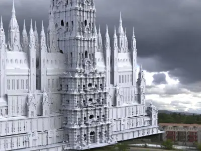 Fantasy architecture Mayan temple version 2 grand and epic 3D model