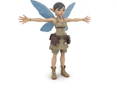 Humanoid Lizardfolk Shaman One 3D Character Low-poly 3D model