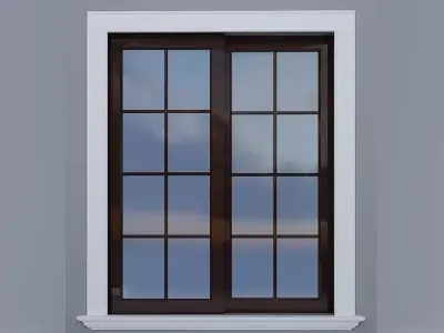 Window Low-poly 3D model 6