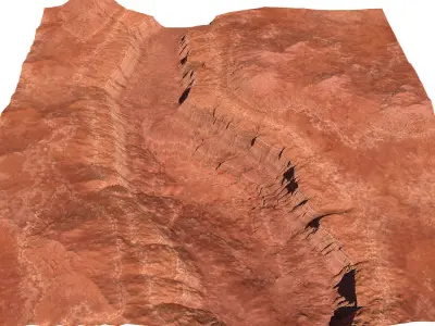 Canyon valley 3D model