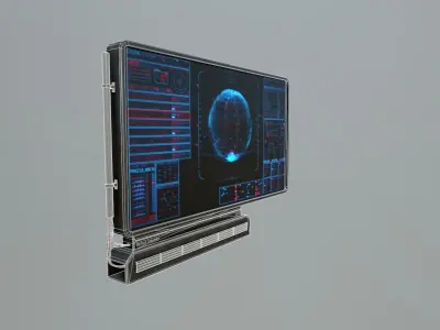 Sci-Fi Display Panel Low-poly 3D model