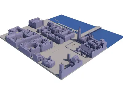 London city tile Level 2 block TQ3079 North West 3D model