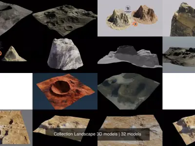 Collection Landscape 3D models 3D Model Pack