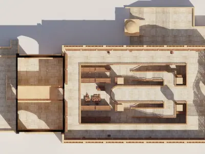 ancient desert library 3D model