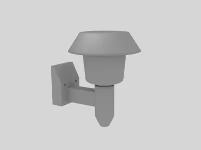 Solar Powered Wall Light Low-poly 3D model