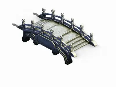River Yang City - Bridge -01 3D model
