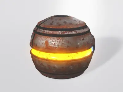 Rusty Robo Orb Low-poly 3D model