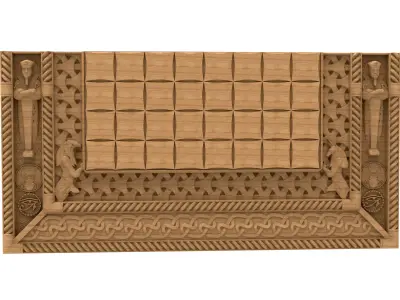 3D Model STL Door Boardchess 3D model