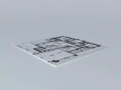 Architectural blueprint Free 3D model
