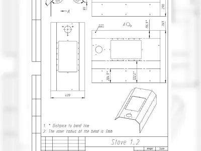 Welding Project Plans Drawings Stove 1 DXF PDF 3D model