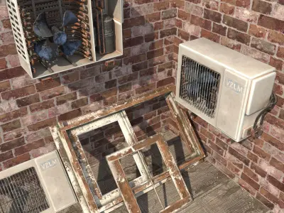 Air Conditioning Low-poly 3D model