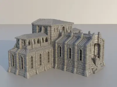 Grand Library Tabletop Terrain 28 mm 3D print model
