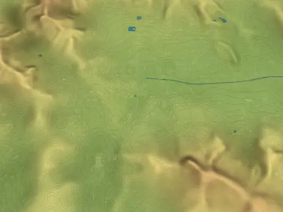 Seoul - Topography Terrain Low-poly 3D model