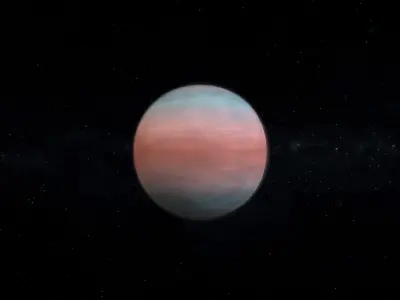 Gas Giant Alien Planet 02 Low-poly 3D model