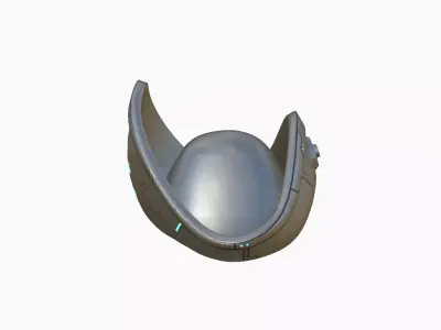 SciFi Pirate Hat A06 - Futuristic Character Design Low-poly 3D model