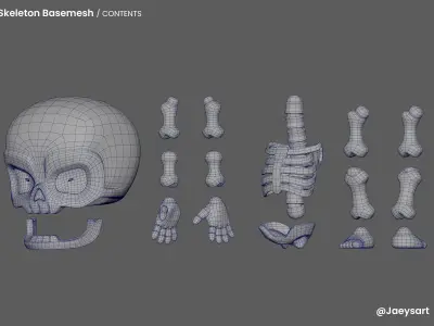 Skeleton Basemesh  3D model