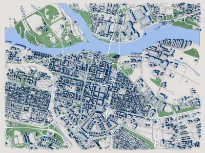 Pori City Finland 3D model