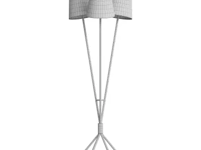 Renwick aged brass floor lamp 3D model
