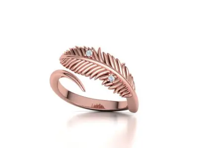  Feather Diamond Ring Light Energy Ring 3dmodel 3D print model
