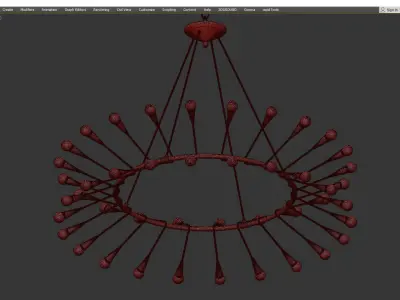 Martyn Lawrence Bullard Aries Chandelier Low-poly 3D model