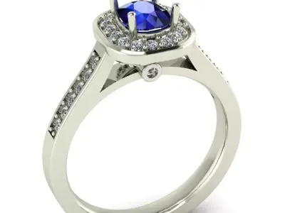 Engagement ring 3D print model