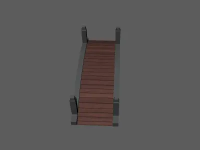 Simple Low Poly Bridge Free 3D model