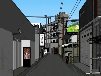 Streets of Japan  3D model