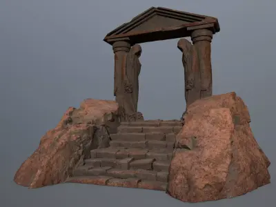 Souls  Gate Low-poly 3D model