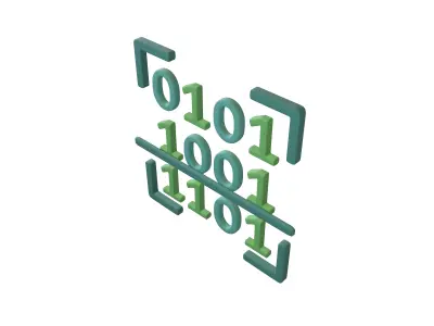 Data Scan Icon v1 002 Low-poly 3D model