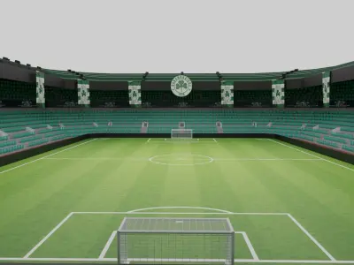 Panathinaikos Football Stadium Low-poly 3D model