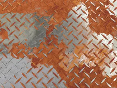 Weathered Diamond Plate 3D Model 3D model