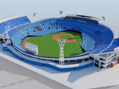 Yokohama Stadium - Baseball Japan 3D model