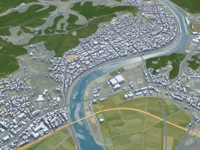 Yecheon South Korea Low-poly 3D model