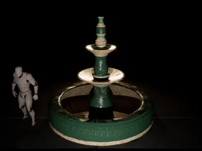 Fountain - 3D Props  Low-poly 3D model