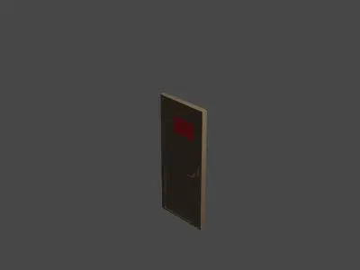 Fire Exit Door Free low-poly 3D model