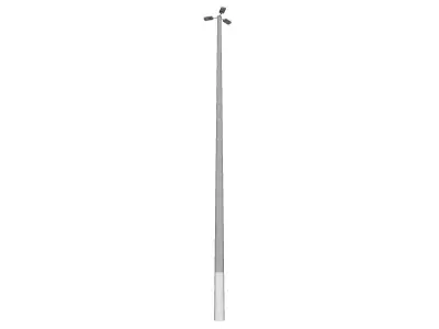 Concrete Lamp Post - Light Pole - Light Post - Street Light 03 3D model