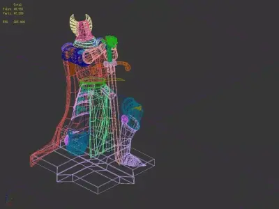 Knight gold 1022 3D model