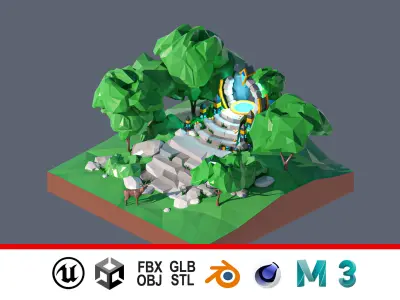 land 60A Low-poly 3D model