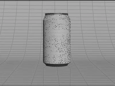 Mock-up of an advertising poster of a jar in Houdin 3D model