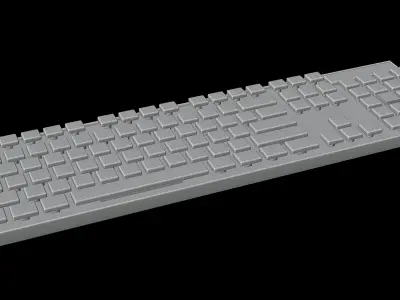 Animated customizable keyboard automatic RGB typing animation Low-poly 3D model