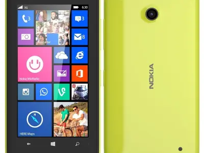 Nokia Lumia 630 yellow 3D model